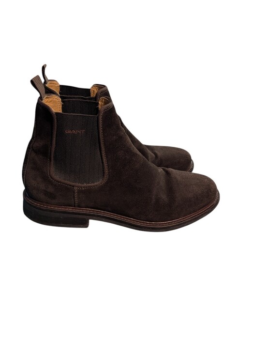 Gant,fairkon Men\'s Dark Brown Suede Chelsea Boots,Size 10.5 main image 4